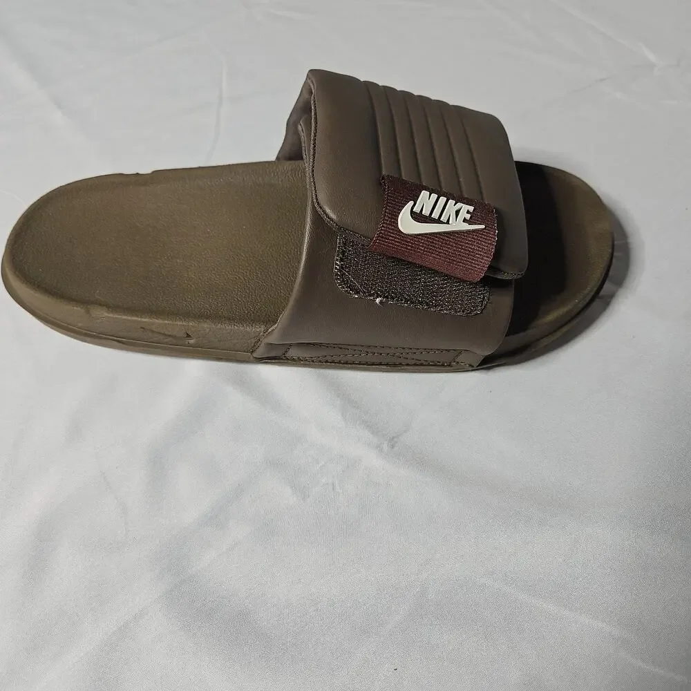 Nike Offcourt Adjust Slides DQ9624-005 Ironstone Men's Sandals Size 8 Brown
